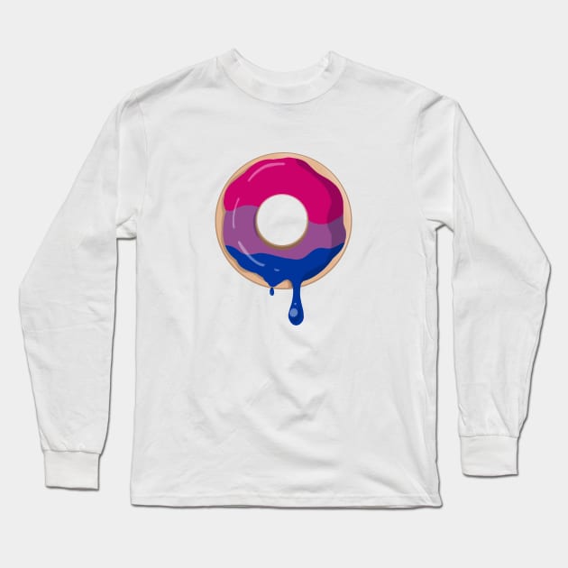 Bi Pride Donut Long Sleeve T-Shirt by LittleGreenHat